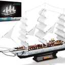 JMBricklayer Ship Building Toy - Building Sets for Adult 40104, White Swan Model Ship Attractive Showroom Decoration, Pirate Ship & Nautical Adventure Experience Construction Toys