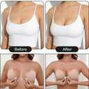 MITALOO Adhesive Bra Invisible Sticky Strapless Push up Backless Reusable Silicone Covering Nipple Bras