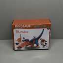 24" Large Dinosaur Toys for Kids 3-5, Big Dinosaur Tyrannosaurus rex Figure Toy with 10+ Dinosaurs Belly Storage, Gliding Wheels, Lights Sounds & Mist Spray  T-Rex that eats Toy for Boys Gift (Blue)