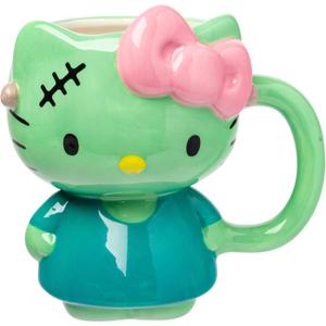 Silver Buffalo Sanrio Hello Kitty Frankenstein Halloween Costume 3D Sculpted Ceramic Mug, 20 Ounces
