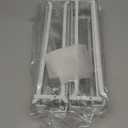 LUCYCAZ 4 Pack Wall Mounted Spice Rack with 16 Hooks, Spice Organizer Shelf for Stove Cabinet Pantry Door, Screw or Adhesive Spice Shelf Hanging Wall Spice Rack in Kitchen and RV (White, 4 PACK)