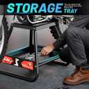 Dirt Bike Stand with Tool Tray,Universal Detachable 600LBS Capacity Motorcycle Dirtbike Stand Lift Box for E Dirt Pit Mini Bike Off Road MX Maintenance Accessories