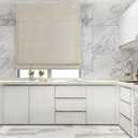 WdFour Triple Layers,UV Protect, 100% Light Block, Multi-use, no Noise, Easy Installed Door Curtains, Adjustable Roller Shade, Window Blind, for Office, Wards and Home(30Wx42H,Hemp Gray,1 Piece)