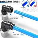 TAILONZ PNEUMATIC Male Elbow 6mm Tube OD x 1/4 Inch NPT Thread 90 Push to Connect Fittings PL6-N2 (Pack of 10)