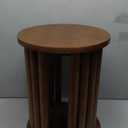 Stackable Stools Set of 4, Wooden Stools 18 Inch Stool Nesting Side Tables Nesting Coffee Table Sturdy and Durable, No Installation Required,Top Stackable Round Stool for Saving space(Walnut Barstool)