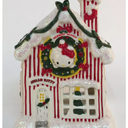 Hello Kitty Blue Sky Candy Cane Christmas House Tea Light Holder