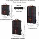 Expandable Foldable Travel Bag with Wheels Collapsible Rolling Luggage Bag Large Capacity Suitcase Duffel Bag for Men Women, Black