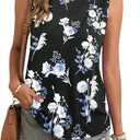 AUSELILY Womens Sleeveless Tank Tops Dressy Ladies Summer Pleated Shirts 2025 New (S)