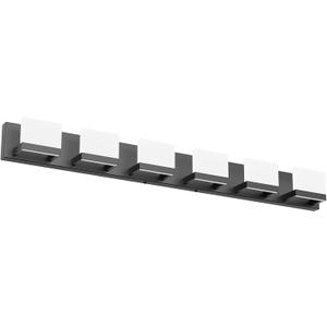 Tipace Dimmable Modern 6 Lights LED Vanity Light for Bathroom Up and Down Black Bathroom Wall Light Fixtures Over Mirror(White Light 6000K)