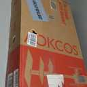 AOKCOS Floor TV Stand with 2 Shelves for 32-65" TVs, Swivel Floor TV Standing Stand with Tilting, 8 Level Height Adjustable Tall Stand for Living Room/Bedroom, Holds up to 88 lbs, MAX VESA 400x400mm 