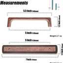 Goo-Ki 7.6''(192MM) Hole Centers Antique Copper Cabinet Pulls with Backplate, 2 Packed Affordable Luxury Zinc Alloy Cabinet Hardware