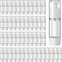 Sabary 60 Pcs Clear Airless Pump Bottles Refillable Cosmetic Travel Size Dispenser Vacuum Plastic Travel Bottles Empty Lotion Pump Dispenser Liquid Toiletry Container(1 oz)
