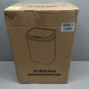 BestOffice | 13 Gallon Trash Can with Lid | Automatic Touchless Garbage Can | Odor Control | Modern Oval Design | Easy to Clean | Plastic | Black | Fits Any Kitchen, Bathroom, Office or Home