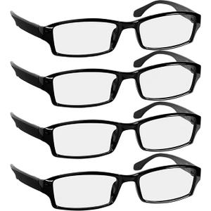 Reading Glasses, Comfort Spring Hinges for Men and Women, Magnification Strength: +4.50, Pack of 5