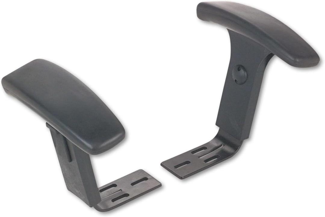 Alera ALE Height Adjustable T-Arms, Interval & Essentia Series Chairs/Stools, Black