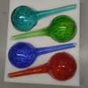 Little Green Leaf Automatic Plant Watering Globes Self Watering Planter Inserts (Set of 4) | Hands Free Multicolor Glass Bulbs | Planter Spikes to Support Indoor & Outdoor Plant Health (100ml)