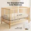 2-Pack Waterproof Crib Sheets for Boys, Girls - 52x28 Fitted Organic Cotton Baby Crib Sheets, Toddler Mattress Protector Cover, Washable, Soft & Durable Baby Bedding Essentials (KeaSafari)