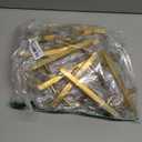 goldenwarm 25 Pack Gold Kitchen Hardware Brushed Brass Cabinet Pulls - LS1212GD96 Gold Kitchen Bathroom Dresser Furniture Cabinet Hardware 3-3/4 inch Hole Centers Drawer Handle Pull