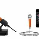 Mini Microphone,Tiny Microphone,Phone, Asmr,Mini Karaoke,forVoiceRecording Chatting and Singing on iPhone,Android,PC(Orange)
