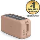 bella 4 Slice Slim Toaster, Fits-anywhere™ Kitchenware, 6 Setting Shade Control with Reheat & Cancel Buttons, Fits Sourdough, 10” Long Slot, Anti Jam & Auto Shutoff, 900 Watt, Blossom