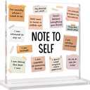 Gifts for Mental Health Desktop Therapists Note To Self Positive Affirmation Gifts for Women Men Friends Office Desk Acrylic Sign, Counseling Office Art Decorative Signs for Desk Shelf Tabletop Cubicle