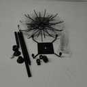 BBTO 2 Pcs Rotating Display Stand Jewelry Display Rack with Hooks Metal Earrings Stand for Vendors Necklace Bracelet Selling(Black,19.69 x 11.8 Inch)