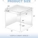 CroBlissful Acrylic Draft Cover with Front Overhanging Panel Shield for Lab Equipment or Office Use(15 x 15 x 15 Inches)