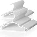 Kids Plastic Hangers, Baby Clothes Hangers for Closet 50 Packs Non-Slip Toddler Hangers for Infant Child Clothing, Small Children, for Pants Coats Skirts (White)