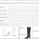 Knee High Boots for Women 3-Inch Chunky Heel Pointed Toe Side Zipper Fall Boots Dressy Comfortable Fashion (8.5, Dark Brown)