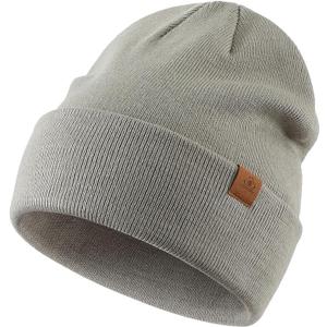 Home Prefer Mens Winter Hats Acrylic Knit Cuff Beanie Cap Warm Womens Beanie Hat