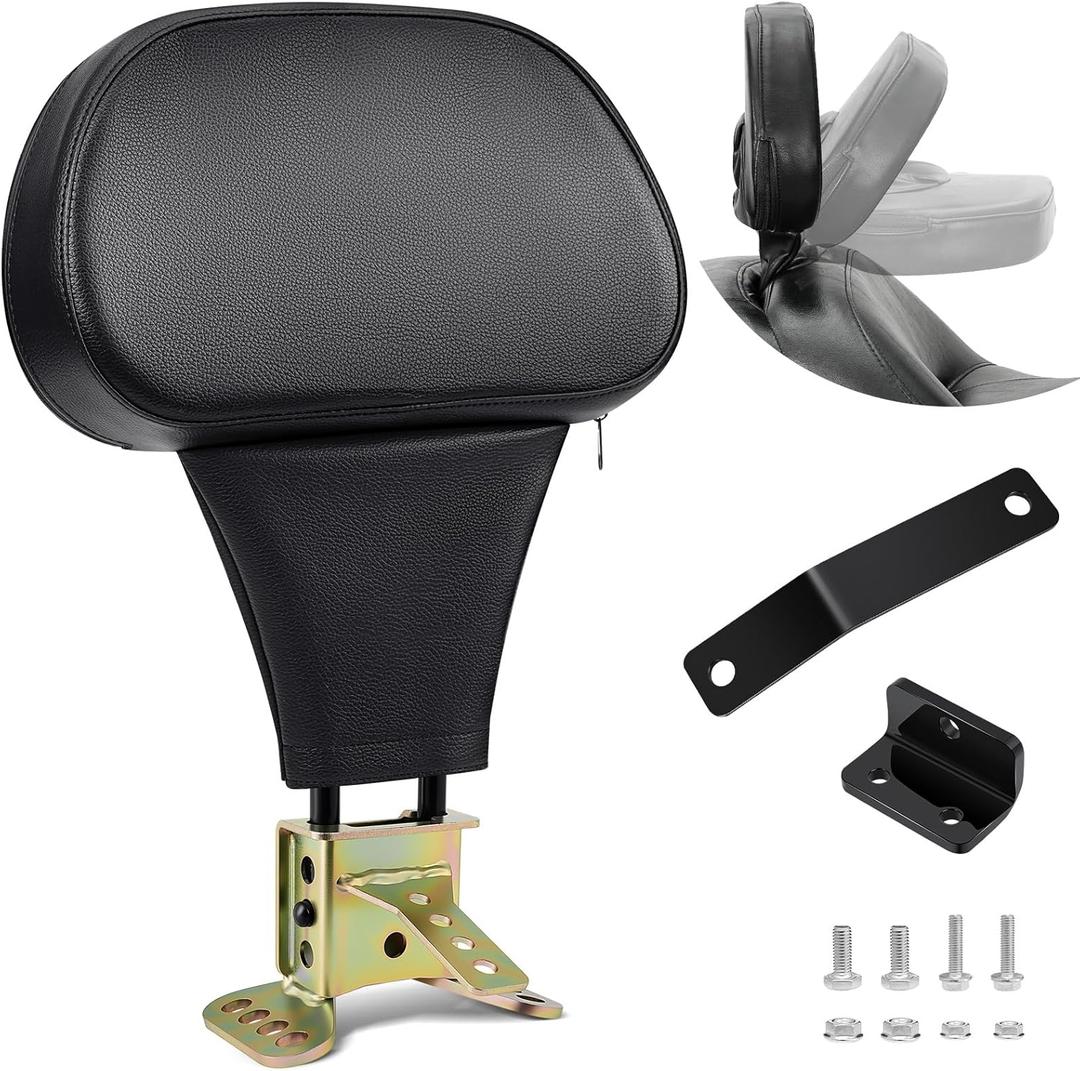 PBYMT Driver Rider Backrest, Adjustable Rider Driver Backrest Fit for Harley Davidson Touring Street Glide Road Glide Electra Glide Road King 1988-2024 (Color Zinc)