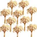 100+Pcs Mini Dried Babys Breath Flowers, 5600+ Multiple White Baby Breath Flowers Bulk, Dried Flower for Candle Making Invitation Resin Crafts, Gypsophila for Christmas Wedding Decor