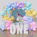 216Pcs Pastel Rainbow Balloon Garland Kit, Latex Colorful Party Balloons Arch Kit for Birthday Baby Shower Wedding Engagement Anniversary Christmas Party Decorations