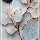 LUMARKE for iPhone 16 Case Cute - Wireless Charging Compatible - Dual-Layer Soft Silicone + Hard Shell - Trendy Floral Design - Glossy Phone Cover for Women - Elegant Leaf Veins