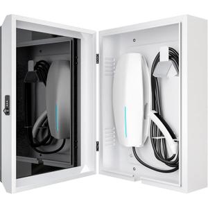 Tesla Wall Charger Cover, Outdoor EV Charger Enclosure Universal Fit for All Electric Vehicle Chargers, Large Capacity Weatherproof Wall-Mounted Charger Box (Silver-Gray)