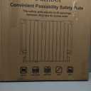 Cumbor 29.243" Baby Gate for Stairs, Wall-Mounted (Drill Required), Expandable No Bottom Bar Dog Gate, Auto Close Extra Wide Walk Thru, Pet & Toddler Proof Gate, Top & Bottom of Stairways(Black)