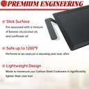 Carbon Steel Griddle Induction Compatible Stove top, Grill Griddle, Open flame,Gas Stove Top