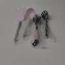 Kitchen Utensils Set, Large Non-stick Silicone Cooking Utensils Set 6 Pcs,Made of 446°F Heat Resistant Food Grade Silicone and Stainless Steel Handles,Easy to Clean Kitchen Gadgets Set (Gold), Color Lavender