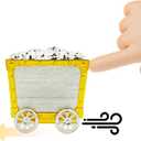 Toy Mine Car Treasure Chest - Shiny Gold & Silver Pirate Storage Box for Kids, Durable Non-Toxic Role-Play Accessory for Parties, Room Decor, Treasure Organizer (3.3"x4"x4")
