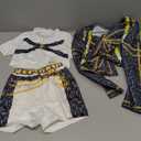 3 Piece Halloween Costume for Girls, Pop Idol Singer Cosplay Costume, Include Jacket Tshirt Short, size 120
