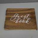 Paper Junkie Rustic Style Wooden Guest Book - Wedding Reception, Bridal Shower, Baby Shower, Quinceanera Guest Book (112 Pages, 11.25x8.75 in)