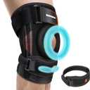 2-in-1 Professional Knee Brace for Pain Relief,Adjustable Knee Support with Patella Pad & Side Stabilizers, Compression Knee Sleeve for Meniscus Tear, ACL, Joint Pain, Runner, Workout-Men & Women