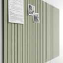 Bumusty Large Cork Board Alternative-47 x35 Felt Bulletin Board Tiles, with 30 Pushpins, 70 Adhesive Tabs, 12-Pack Slat Wall Paneling, Cork Boards for Office Push Pin Board Felt Board-Sage