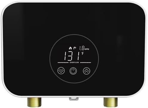 Kweetle Under Sink Instant Hot Water Heater, 110V 5500W Tankless Water Heater Electric with Digital Display Touch Screen Save Space, On-Demand Water Heater Point Of Use for Kitchen,Laundry,RVs