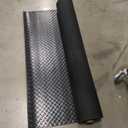 40 in Garage Floor Mat, Diamond Plate Rubber Flooring Roll, PVC Garage Flooring Rolls for Under Car, Large SUVs, Pickup Truck, RV, Gym 