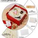 UoeRing 1Pcs Red Extra Large gift box with lids 13137 Inches gift boxes for presents,Birthday Box (include Ribbon, Paper Shred Filler Gift Card & Envelopes)