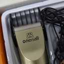 oneisall Dog Clipper Low Noise, Dog Grooming Kit with Rechargeable, Pet Shaver Cordless Electric Quiet Hair Clipper Set for Dogs Cats PetsGold