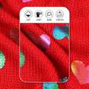 KYEESE Valentines Dog Sweater, Soft Large Dog Sweater with Heart Sequined Printing, Turtleneck Pet Sweaters for Large Dogs, Comfy Pet Sweaters Medium Size Dogs, Warm Pets Clothes with Leash Hole, 2XL (2XL (35-60lbs))