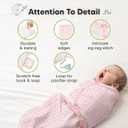 3-Pack Organic Baby Swaddle Sleep Sacks - Swaddles for Newborns, Infant 0-3 Months, Baby Girls, Boys, Soft & Snug Newborn Sleep Sack, Nursery Swaddling Blankets (Blossom, OS)