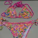 Sexy Bikini Sets for Women Two Piece Swimsuit - String Triangle Bikini Cheeky Boho Gold Brazilian Style Low Rise (Small)